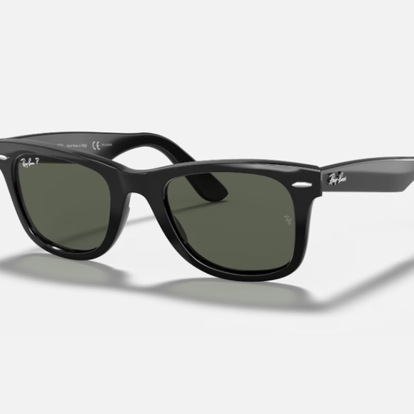 RAYBAN WAYFARER CLASSIC Polished Black Polarized - Picture 1 of 7